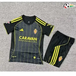 Equipacione Real Zaragoza Qualidade AAA Visitante 2025/26 Niños com Patch da La Liga Preto