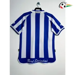 Camisola Real Sociedad Qualidade Premium Home Primeiro Kit 2002/03 Retro Azul/Branco