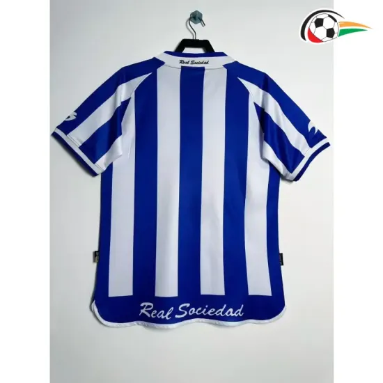 Camisola Real Sociedad Qualidade Premium Home Primeiro Kit 2002/03 Retro Azul/Branco Camisola Real Sociedad Qualidade Premium Home Primeiro Kit 2002/03 Retro Azul/Branco