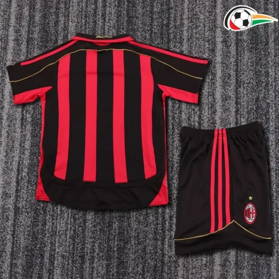 MALDINI 3 AC Milan Camisa Baratas Home 2006/07 Retro Niños Vermelho/Preto MALDINI 3 AC Milan Camisa Baratas Home 2006/07 Retro Niños Vermelho/Preto