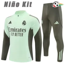 Real Madrid Camisa de treino Replicas 2025/26 (Camisola + Calções) Verde Claro