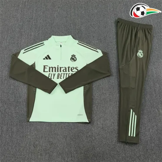 Real Madrid Camisa de treino Replicas 2025/26 (Camisola + Calções) Verde Claro