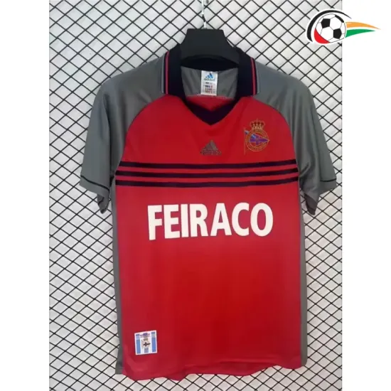 Deportivo de La Coruña Camiseta Qualidade Premium Thrid 1999/00 Classicas Vermelho/Cinza Deportivo de La Coruña Camiseta Qualidade Premium Thrid 1999/00 Classicas Vermelho/Cinza