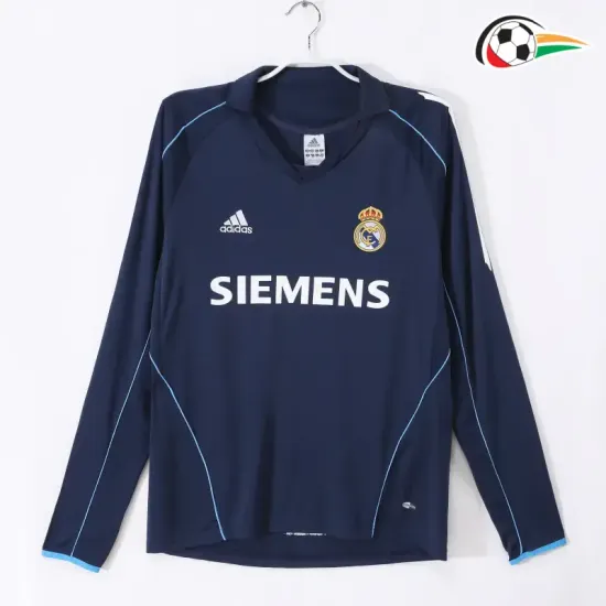 Equipacione Real Madrid Baratas Away 2005/06 Retro Classicas ML Azul Marino Equipacione Real Madrid Baratas Away 2005/06 Retro Classicas ML Azul Marino