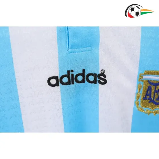 Camisa Argentina Home 1996 Retrô ML Azul/Branco Camisa Argentina Home 1996 Retrô ML Azul/Branco
