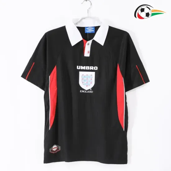 Camisa Inglaterra Thrid 1998 Retrô Preto Camisa Inglaterra Thrid 1998 Retrô Preto