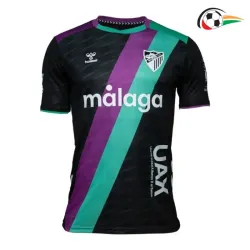 Camisa Málaga CF Away 2025/2026 com Patch da La Liga Preto