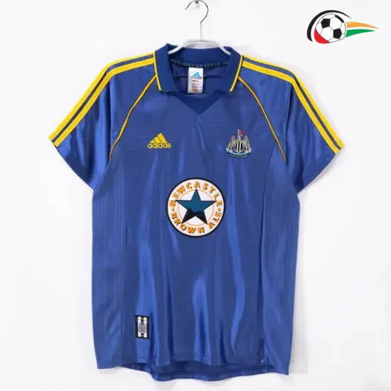 Camisa Newcastle United Away 1998/00 Retrô Azul Camisa Newcastle United Away 1998/00 Retrô Azul