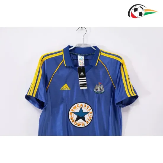 Camisa Newcastle United Away 1998/00 Retrô Azul Camisa Newcastle United Away 1998/00 Retrô Azul