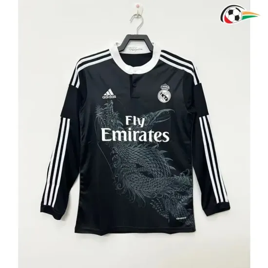 Camisa Real Madrid Thrid 2014/15 Retrô ML Preto Camisa Real Madrid Thrid 2014/15 Retrô ML Preto