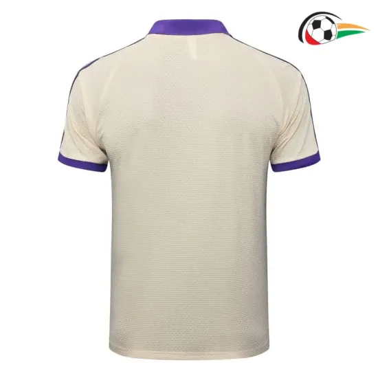 Polo Real Madrid 2025/2026 Bege/Roxo Polo Real Madrid 2025/2026 Bege/Roxo