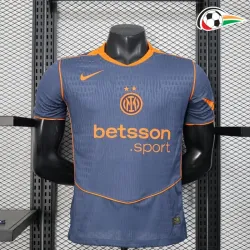 Camisa Inter de Milan Thrid 2025/2026 Versão Jogador Cinza/Laranja