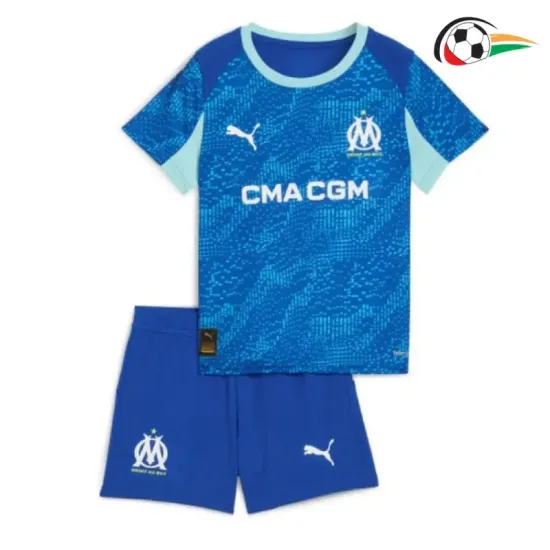 Camisa Olympique Marsella Third 2025/2026 Infantil Azul
