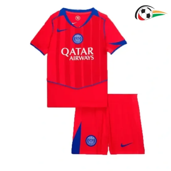 Camisa PSG Third 2025/2026 Infantil Vermelho