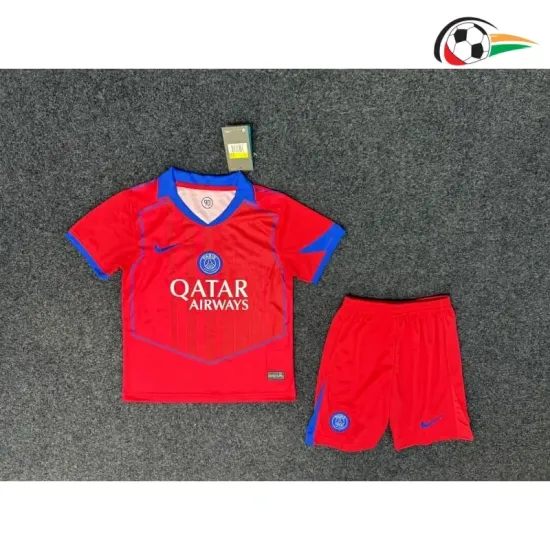 Camisa PSG Third 2025/2026 Infantil Vermelho