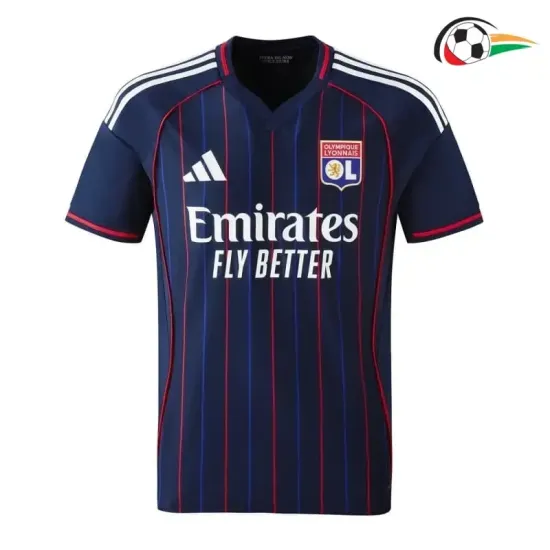 Camisa Olympique De Lyon Reserva 2025/2026 Azul Marino