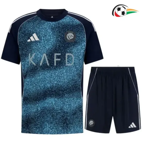 Camisa Al Nassr Reserva 2025/2026 Infantil Azul