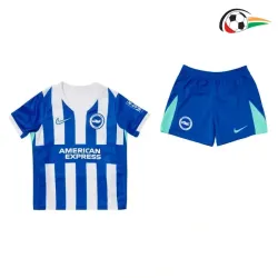 Camisa Brighton Titular 2025/2026 Infantil Azul/Branco