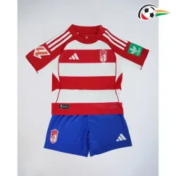 Camisa Granada Titular 2025/26 Infantil com Patch da La Liga Vermelho/Branco