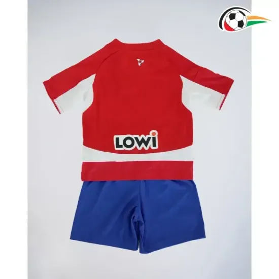 Camisa Granada Titular 2025/26 Infantil com Patch da La Liga Vermelho/Branco