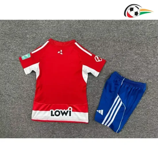 Camisa Granada Titular 2025/26 Infantil com Patch da La Liga Vermelho/Branco