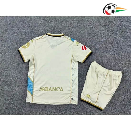 Camisa La Coruña Third 2025/26 Infantil com Patch da La Liga Branco