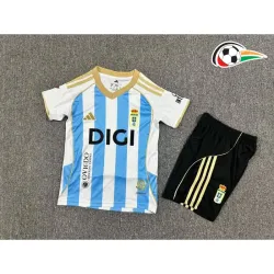 Camisa Real Oviedo Third 2025/26 Infantil com Patch da La Liga Azul/Branco