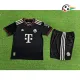 Camisa Bayern Múnich Thrid 2025/26 Infantil Versão Jogador Preto