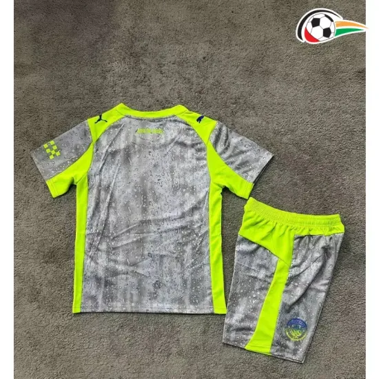 Camisa Manchester City Third 2025/26 Infantil Cinza/Verde