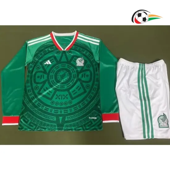 Camisa México Home 2025/26 Infantil ML Verde