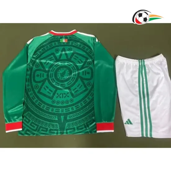 Camisa México Home 2025/26 Infantil ML Verde