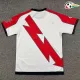 Camisa Rayo Vallecano Titular 2025/26 Infantil com Patch da La Liga Branco/Vermelho