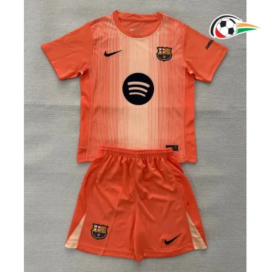 Camisa do Guarda-Redes Barcelona 2025/26 Infantil Laranja