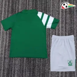 Camisa Liverpool Reserva 1991/92 Retrô Infantil Verde/Branco