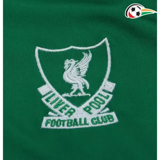 Camisa Liverpool Reserva 1991/92 Retrô Infantil Verde/Branco