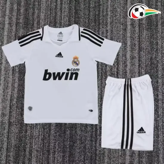 Camisa Real Madrid Titular 2008/09 Retrô Infantil Branco