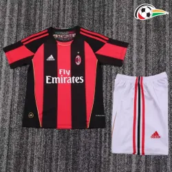 Camisa AC Milan Titular 2011/12 Retrô Infantil Preto/Vermelho