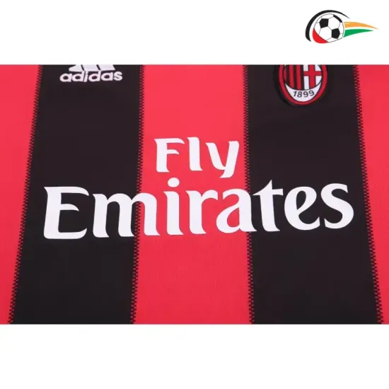 Camisa AC Milan Titular 2011/12 Retrô Infantil Preto/Vermelho