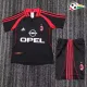 Camisa AC Milan Third 2000/01 Retrô Infantil Preto/Vermelho