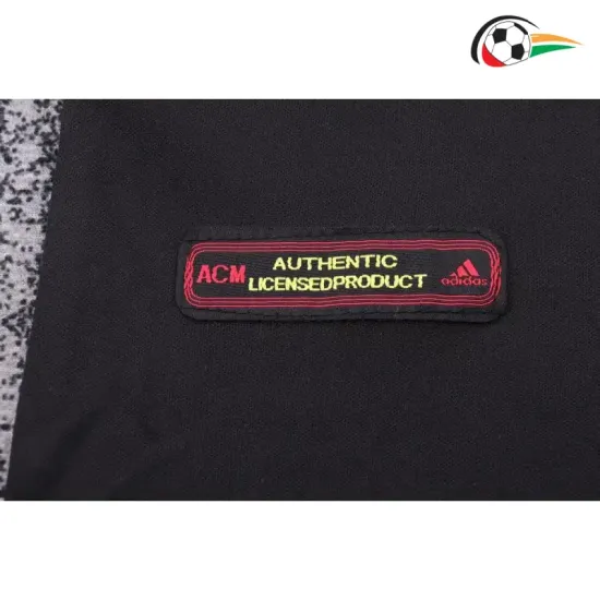 Camisa AC Milan Third 2000/01 Retrô Infantil Preto/Vermelho