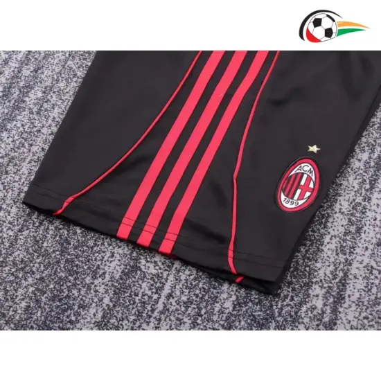 Camisa AC Milan Third 2000/01 Retrô Infantil Preto/Vermelho
