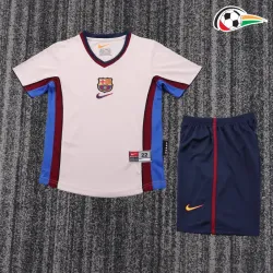 Camisa Barcelona Reserva 1998/99 Retrô Infantil Bege