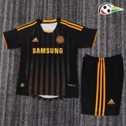 Camisa Chelsea Reserva 2010/11 Retrô Infantil Preto/Laranja