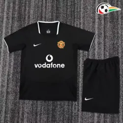 Camisa Manchester United Reserva 2003/04 Retrô Infantil Preto