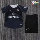 Camisa PSG Third 2001/02 Retrô Infantil Preto/Azul