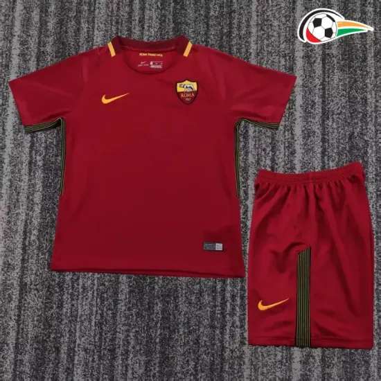 Camisa AS Roma Titular 2013/14 Retrô Infantil Vermelho