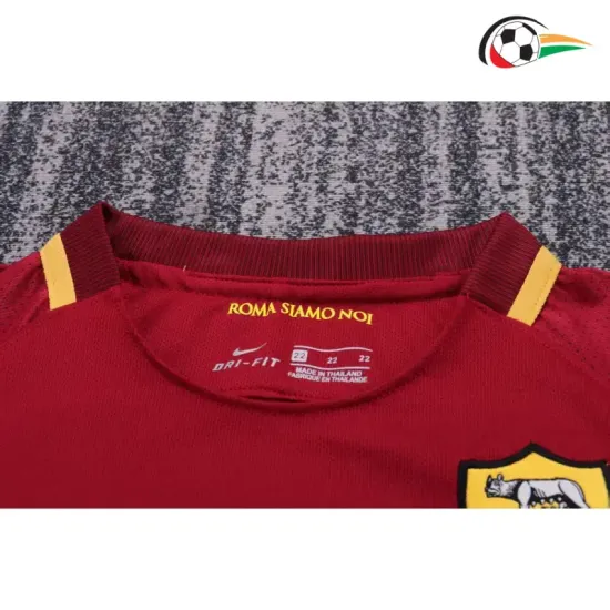 Camisa AS Roma Titular 2013/14 Retrô Infantil Vermelho