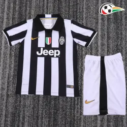 Camisa Juventus Titular 2014/15 Retrô Infantil Branco/Preto