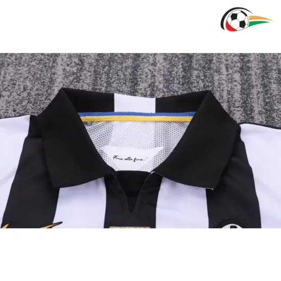 Camisa Juventus Titular 2014/15 Retrô Infantil Branco/Preto