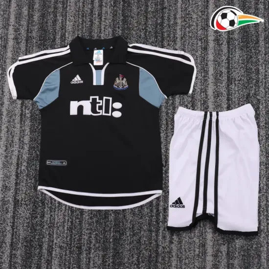 Camisa Newcastle United Reserva 2000/01 Retrô Infantil Preto